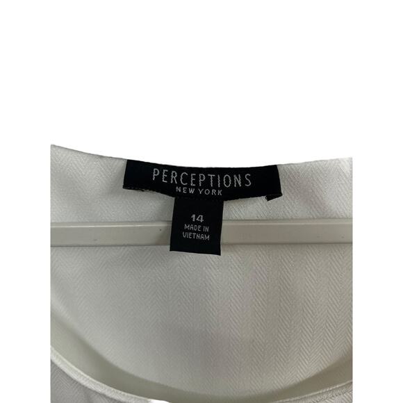 Minimalist‎ White Sleeveless Blouse 14 Elegant Layering Tank Workwear Chic Basic - Picture 7 of 7